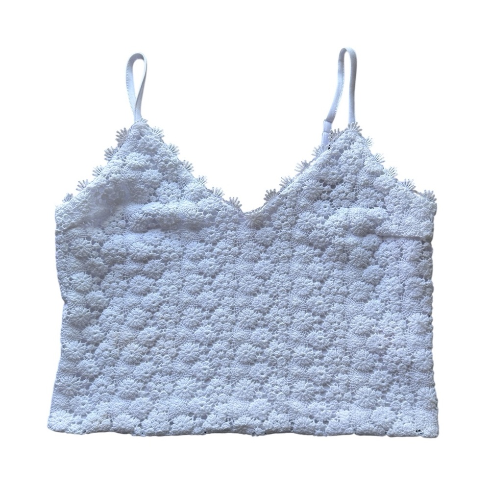 No boundaries Crochet v-neck cropped Tank Top